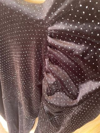 Vestido negro terciopelo con brillos