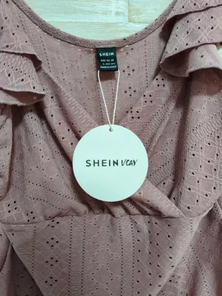 Body SHEIN volantes rosa talla M