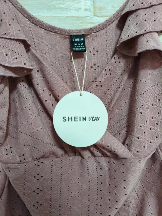 Body SHEIN volantes rosa talla M