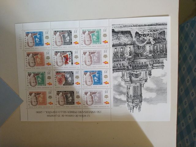 Foglio di francobolli anniversario