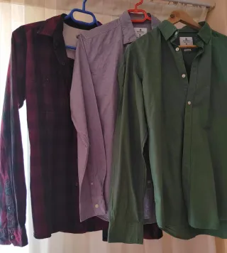 Lote 3 Camisas Vestir Talla M Joven