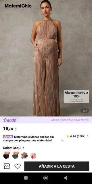Mono premamá dorado
