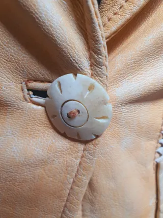 Giacca pelle trecce vintage tg 40