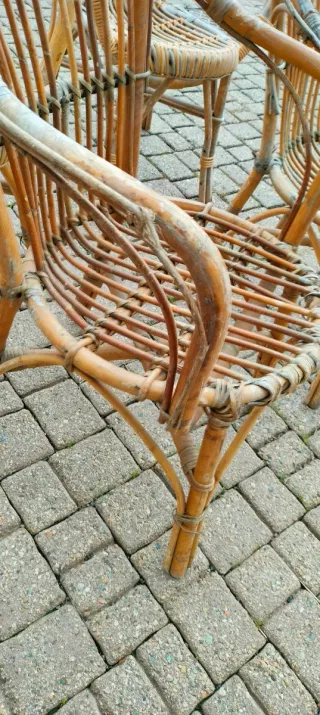 4 poltroncine in vimini