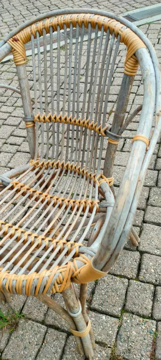 4 poltroncine in vimini