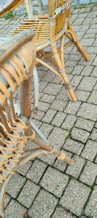 4 poltroncine in vimini