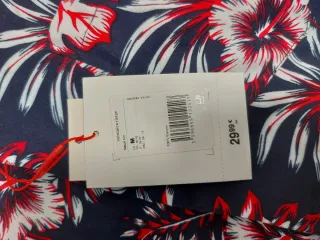 Camisa Estampada Flores Azul y Rojo