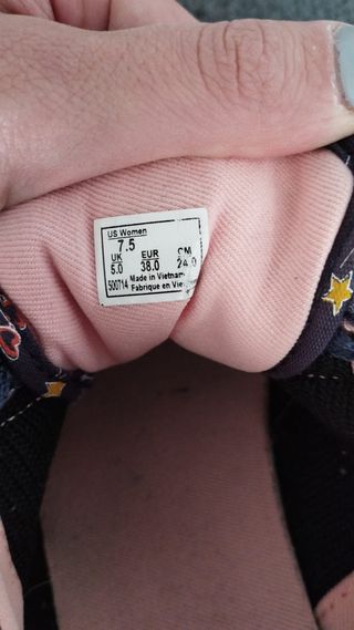 Vans Scarpe Donna Tg 38 Fantasia Cuori Blu