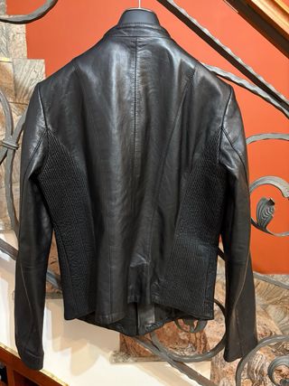 Giubbino donna pelle Zara nero