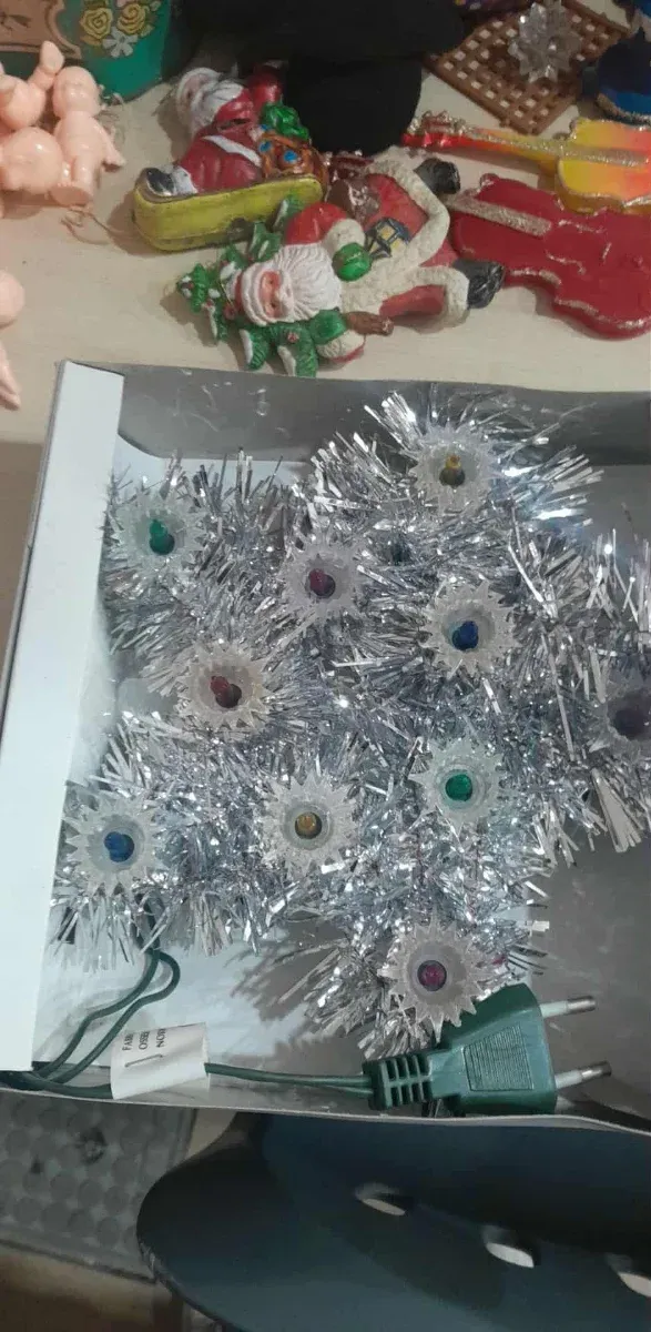 Luci di Natale Stella Argento Multicolore