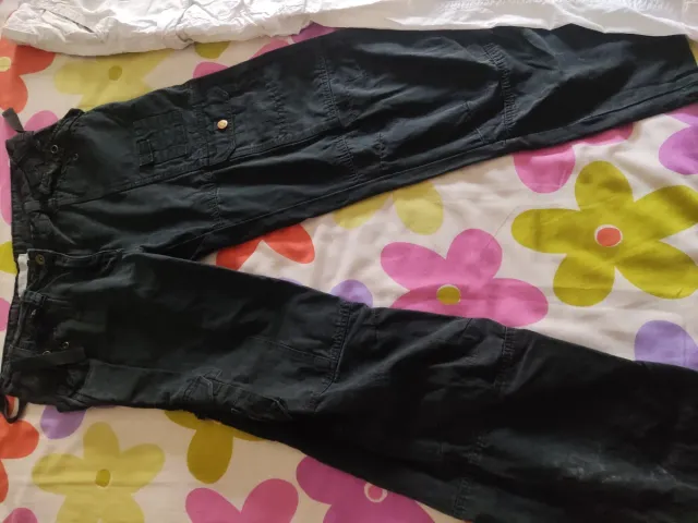 Pantalones cargo multi-bolsillos Talla M y L