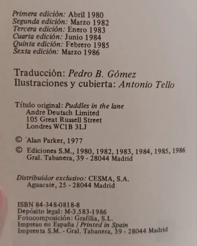 Charcos En El Camino - B.V. 1 - (Spanish Edition)