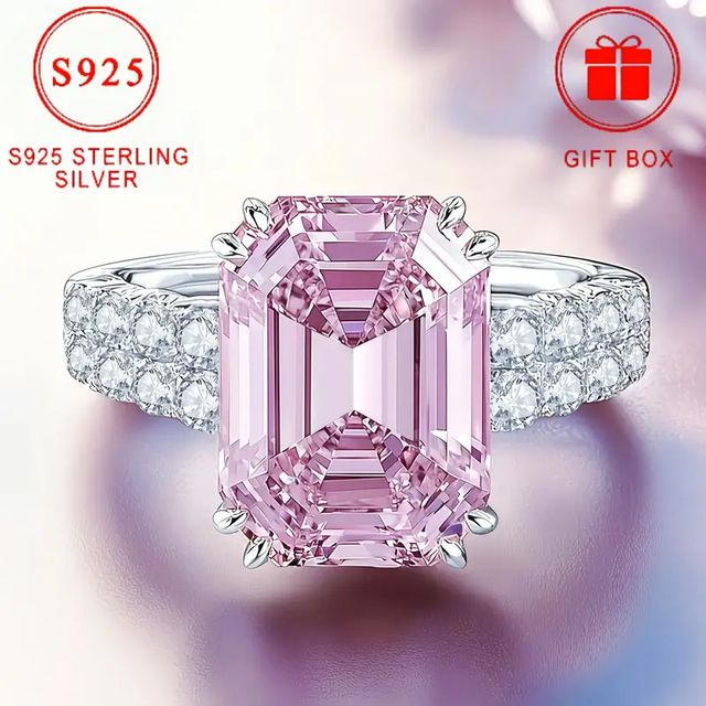 Anillo Plata 925 Princesa Circonita Rosa