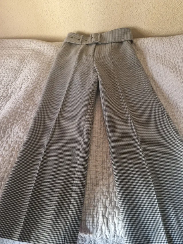 Pantalón recto cuadros vichy