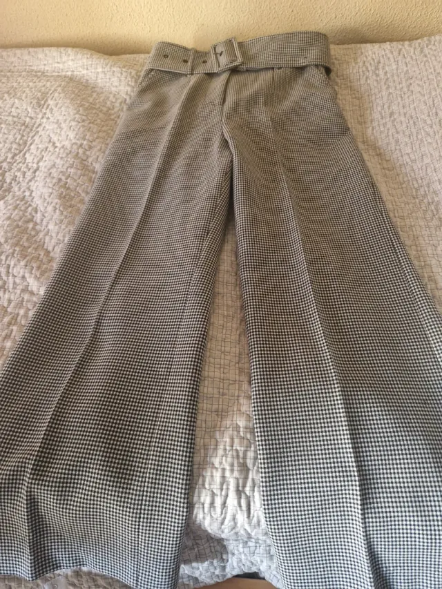 Pantalón recto cuadros vichy