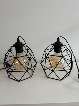 2 Lámparas Geométricas Negras