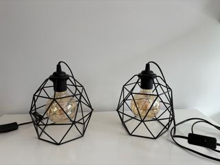 2 Lámparas Geométricas Negras