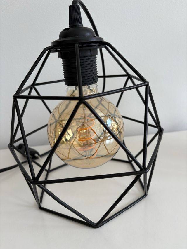 2 Lámparas Geométricas Negras