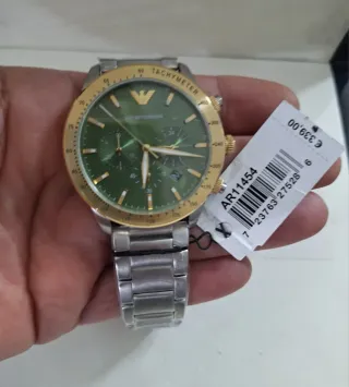 Orologio Emporio Armani Uomo Verde Oro