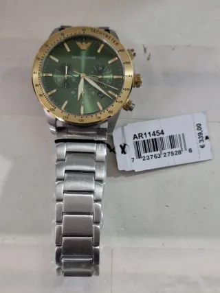 Orologio Emporio Armani Uomo Verde Oro