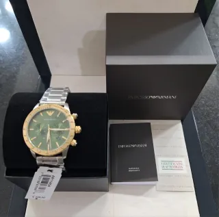 Orologio Emporio Armani Uomo Verde Oro