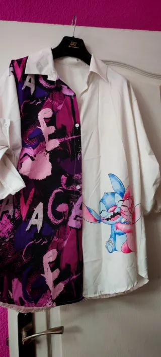 Blusón oversize Stitch y Ángel