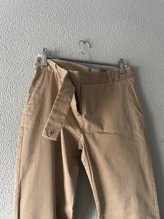 Pantalón Zara Mujer Beige