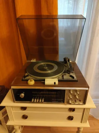 Giradischi Vintage Dual Marrone/Argento