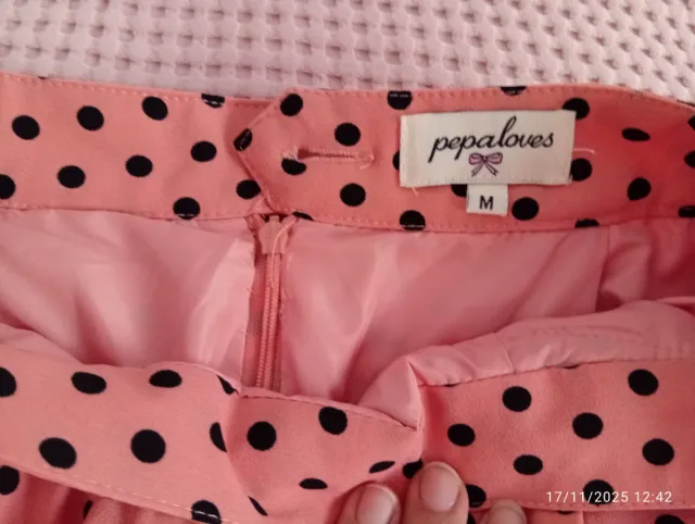 Falda Pepa Love lunares rosa