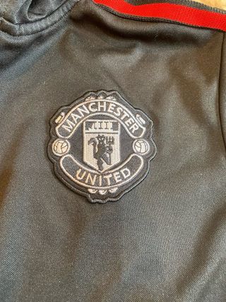 Sudadera Adidas Manchester United Negra y Roja