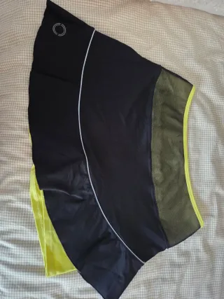 Falda Padel Mujer Negra y Amarilla