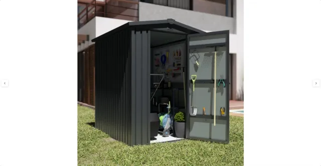 Caseta Metal Naterial Malibu Gris 2.57 m²