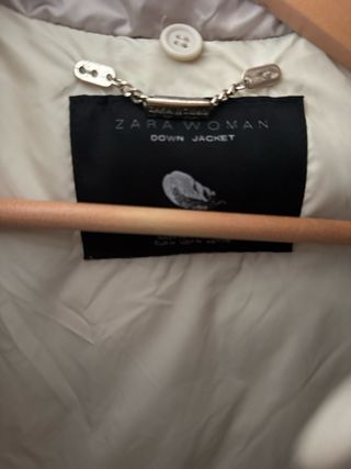 Plumas Anorak Zara Beige Talla M