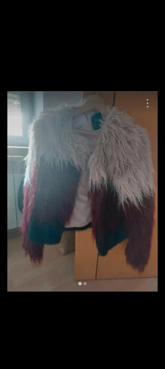 Chaqueta de pelo multicolor