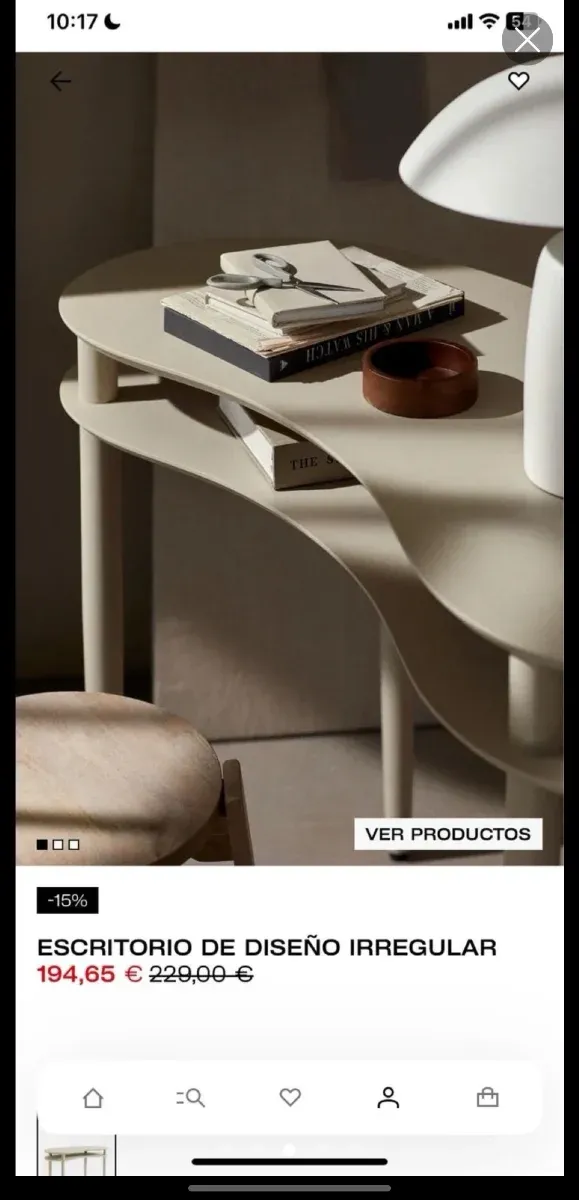 Escritorio gris moderno curvo madera, casi nuevo