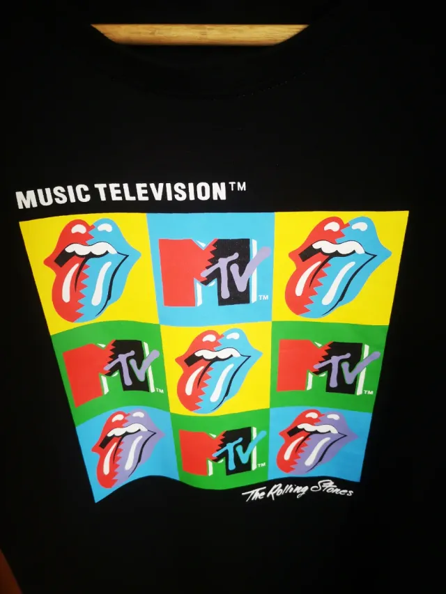 Camiseta Rolling Stones MTV Negra Talla M