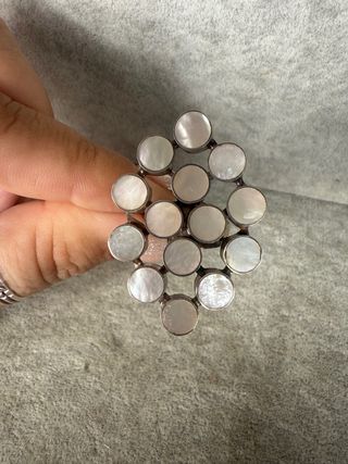 Anillo Plata Ley 925 Madre Perla