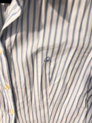 Camisa Benetton Rayas Azul y Blanco