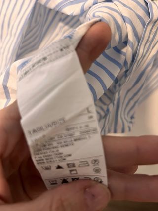 Camisa Benetton Rayas Azul y Blanco