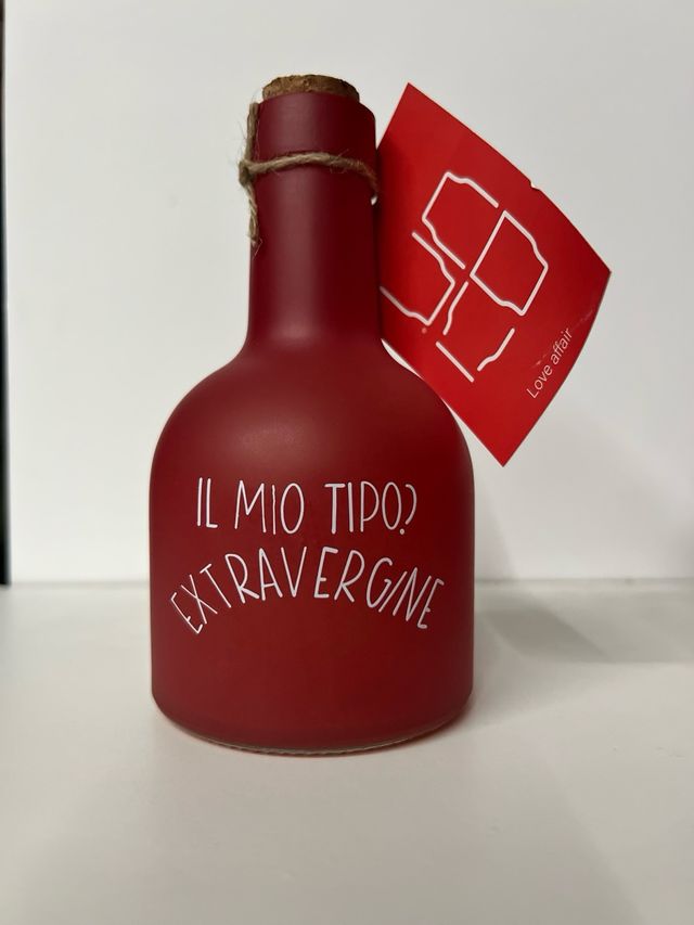 Oliera Villa d'Este Rossa con Scritta Bianca