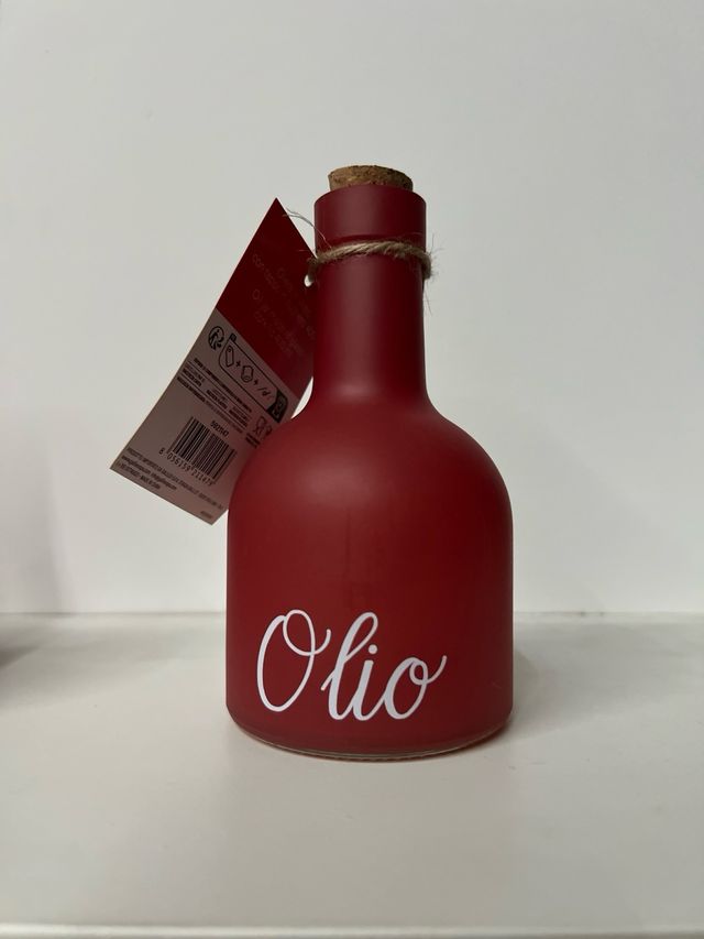 Oliera Villa d'Este Rossa con Scritta Bianca