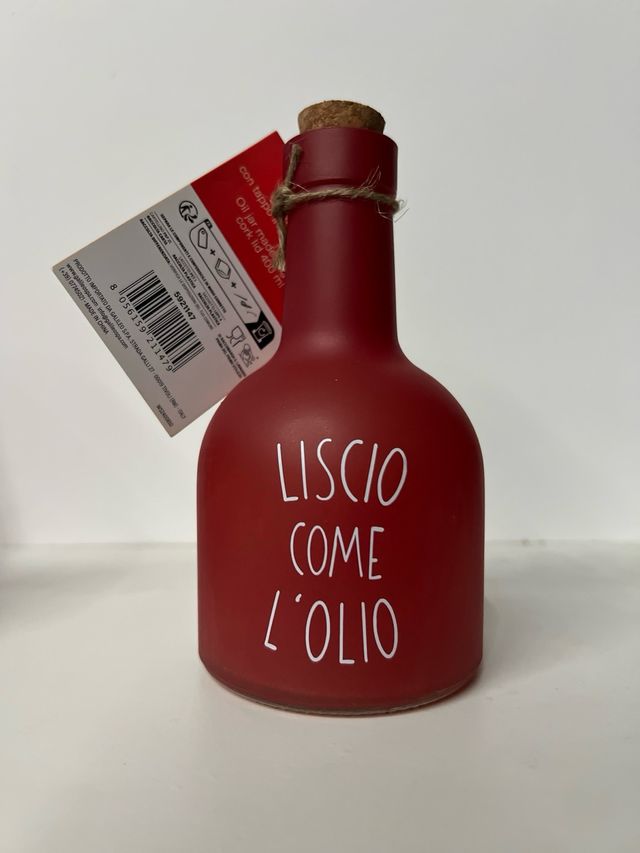 Oliera Villa d'Este Rossa con Scritta Bianca