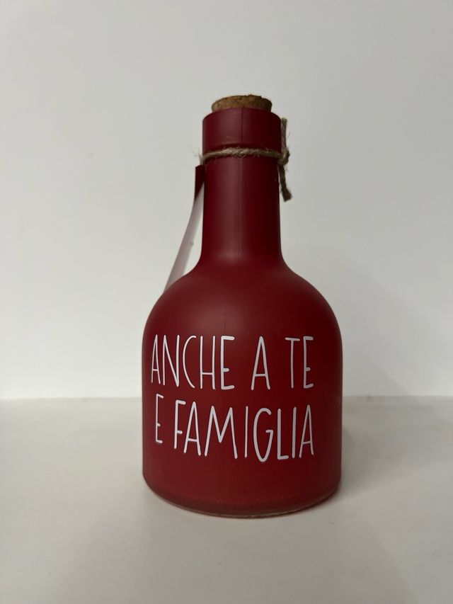 Oliera Villa d'Este Rossa con Scritta Bianca