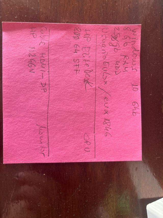 Ordenador HP EliteDesk Negro