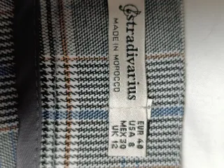 Minifalda pantalón Stradivarius cuadros