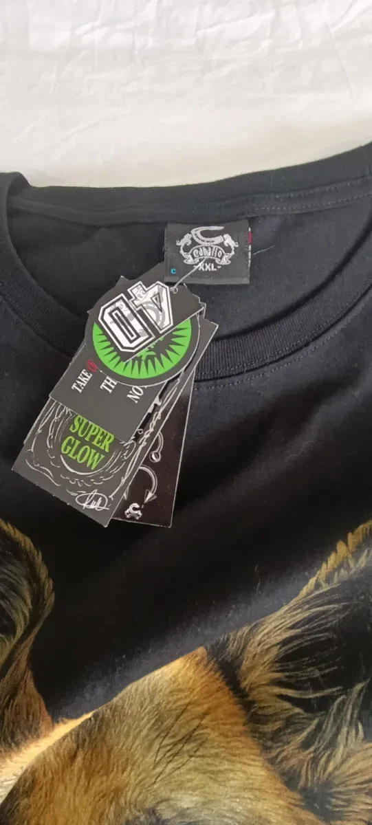 Camiseta Negra XXL Perros Pastor Alemán