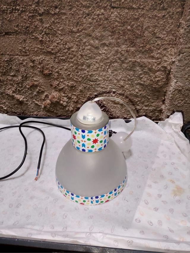 Juego 5 lámparas techo cristal