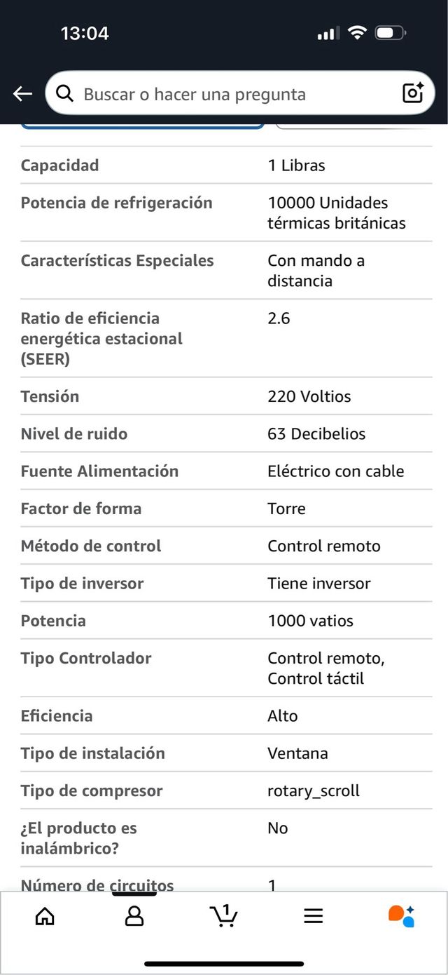 Aire Acondicionado Portátil 10000 BTU