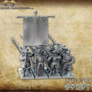 37Id Grupo de Guardias Negros con Mandoble. 12 un.