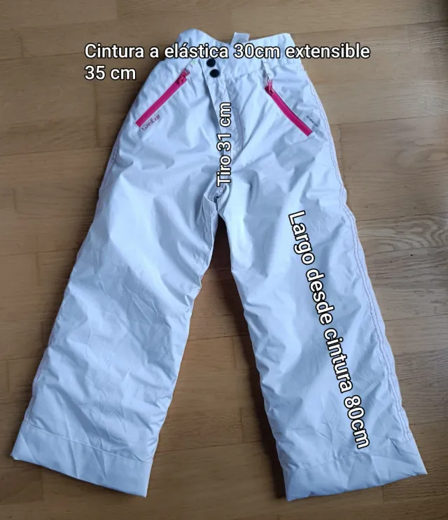 Pantalón de esquí Wedze blanco T.8